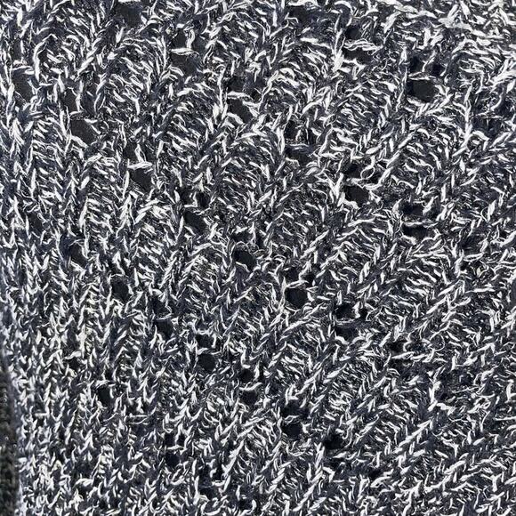 Velvet by Graham & Spencer cardigan sweater black silver cardigan loose SZ MD - Picture 12 of 16